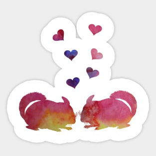 Chinchilla Couple Sticker